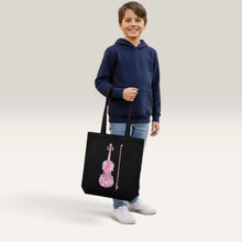 Load image into Gallery viewer, Black Galaxy Violin Music Tote Bag
