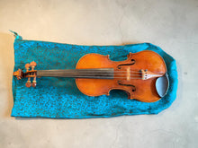 Load image into Gallery viewer, Pure Mulberry Silk Violin Bag - Emerald Nocturne
