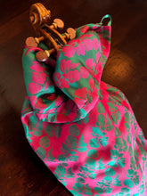 Load image into Gallery viewer, Pure Mulberry Silk Violin Bag - Crimson Bloom
