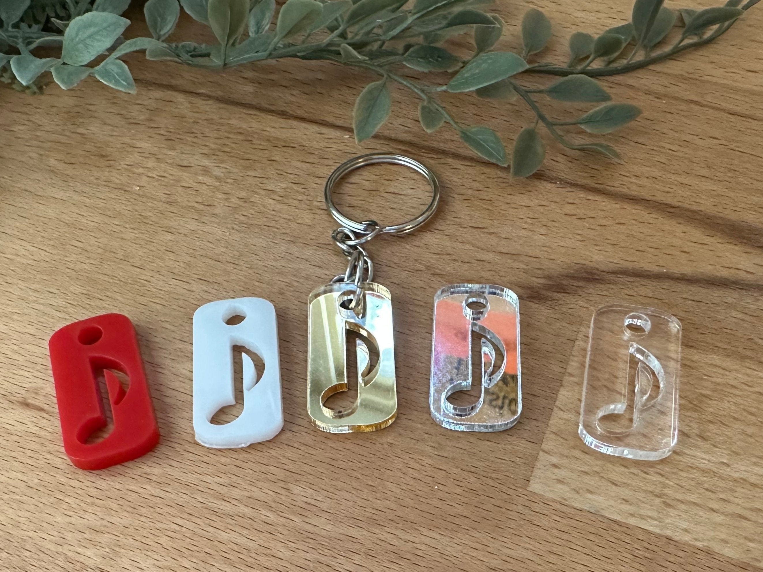 Small Music Rectangle Keychain - Eighth Note – The Practice Shoppe