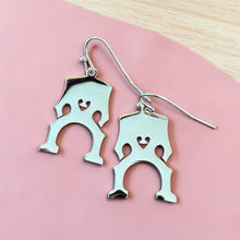 Load image into Gallery viewer, Dangle Fish Hook Stainless Steel Earrings Cello Bridge

