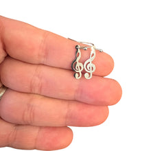 Load image into Gallery viewer, Dangle Fish Hook Stainless Steel Earrings Treble Clef
