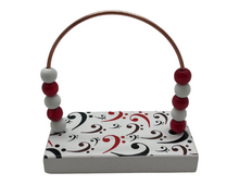 Load image into Gallery viewer, Red Bass Clefs Bead Counter

