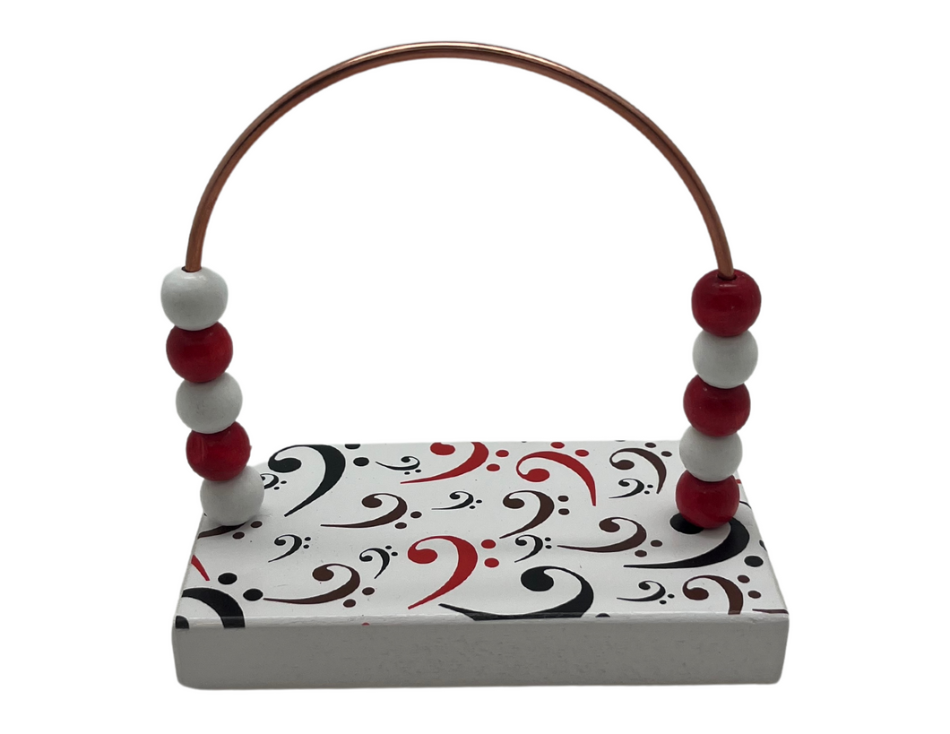 Red Bass Clefs Bead Counter