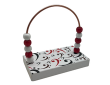 Load image into Gallery viewer, Red Bass Clefs Bead Counter
