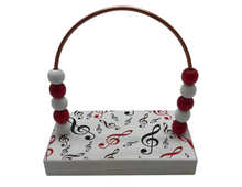 Load image into Gallery viewer, Red Treble Clefs Bead Counter
