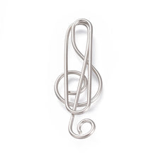 Load image into Gallery viewer, Treble Clef Paper Clips - set of 15
