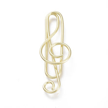 Load image into Gallery viewer, Treble Clef Paper Clips - set of 15
