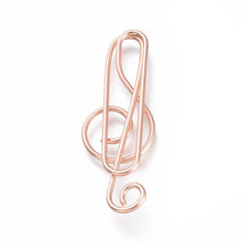 Load image into Gallery viewer, Treble Clef Paper Clips - set of 15
