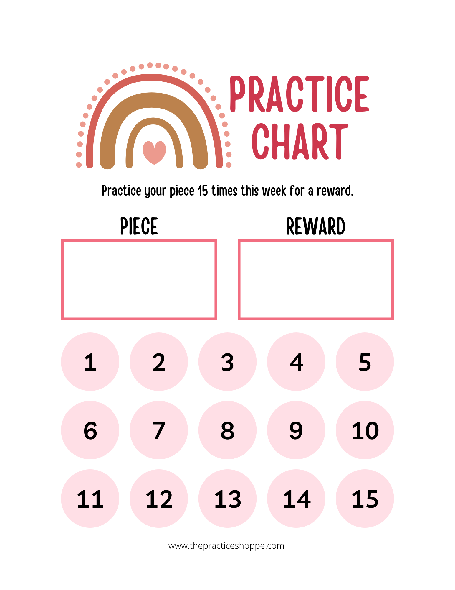 Rainbow Practice Chart (Digital Download) – The Practice Shoppe