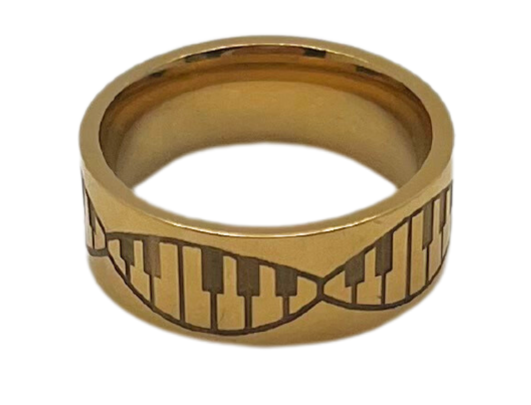 Stainless Steel Piano Ring - Gold