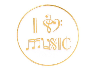 I Love Music Enamel Pin