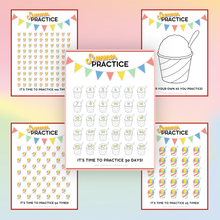 Load image into Gallery viewer, Summer Shave Ice Practice Charts (Digital Download)
