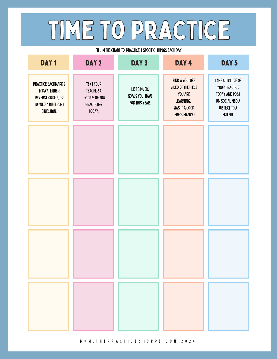 Time And Practice Time to Practice (Digital Download) – The Practice Shoppe