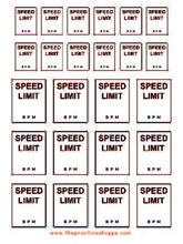 Load image into Gallery viewer, PS Sheet Speed Limit Stickers
