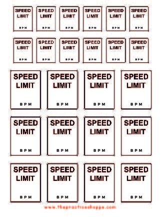 PS Sheet Speed Limit Stickers