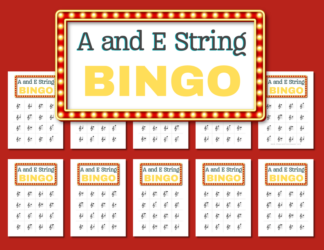 Violin A and E String Bingo (Digital Download)
