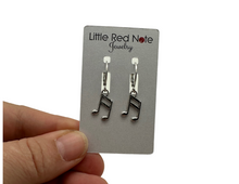 Load image into Gallery viewer, Dangle Lever Back Eighth Note Earrings
