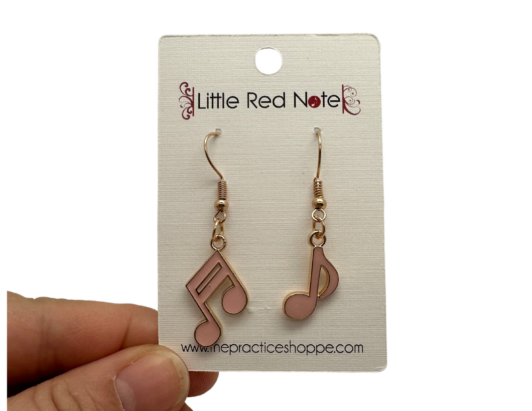 Dangle Fish Hook Pink Asymmetrical Earrings