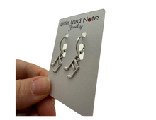 Load image into Gallery viewer, Dangle Lever Back Eighth Note Earrings
