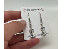 Load image into Gallery viewer, Dangle Fish Hook Tibetan Violin Earrings
