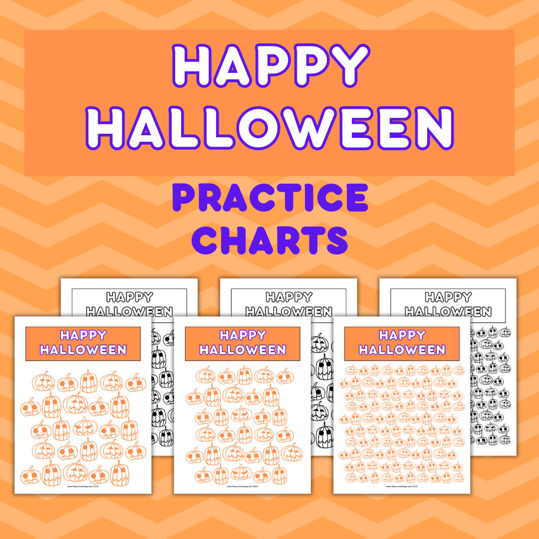 Happy Halloween Practice Charts (Digital Download)