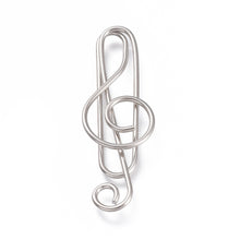 Load image into Gallery viewer, Treble Clef Paper Clips - set of 15
