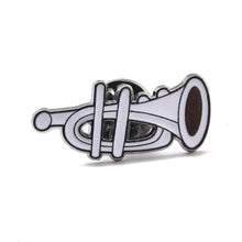 Load image into Gallery viewer, White Trumpet Enamel Pin
