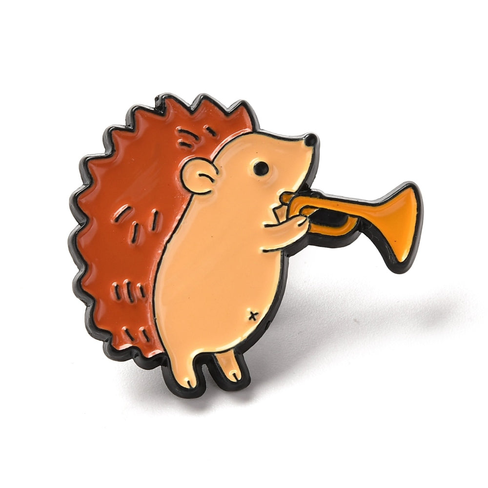 Hedgehog Trumpet Enamel Pin