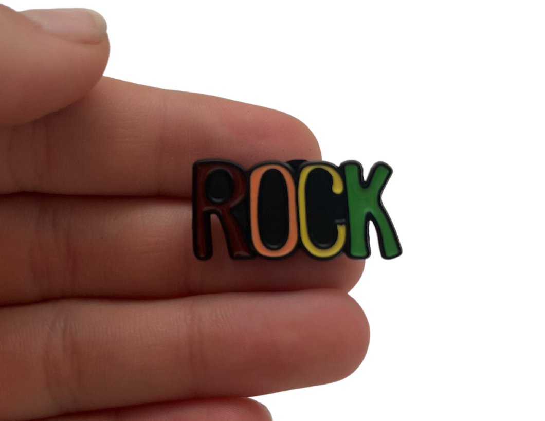 Rock Enamel Pin
