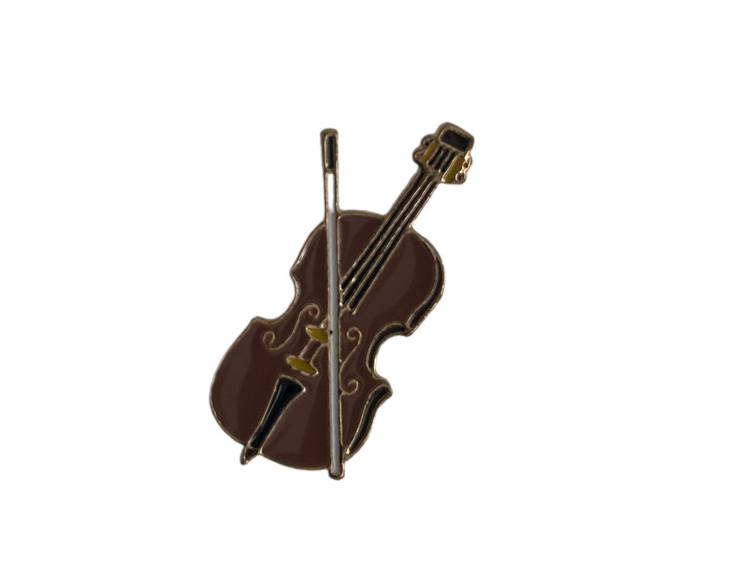 Violin Cello Enamel Pin
