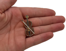 Load image into Gallery viewer, Violin Cello Enamel Pin

