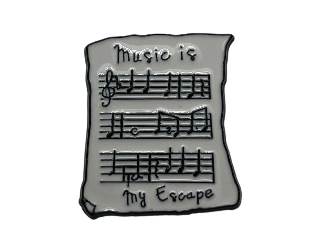 Music Is My Escape Enamel Pin