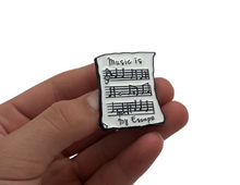 Load image into Gallery viewer, Music Is My Escape Enamel Pin
