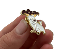 Load image into Gallery viewer, Mushroom Microphone Enamel Pin

