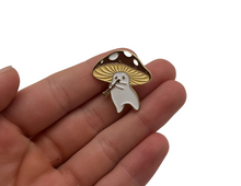 Load image into Gallery viewer, Mushroom Clarinet Enamel Pin
