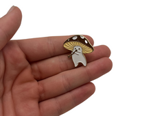 Load image into Gallery viewer, Mushroom Clarinet Enamel Pin
