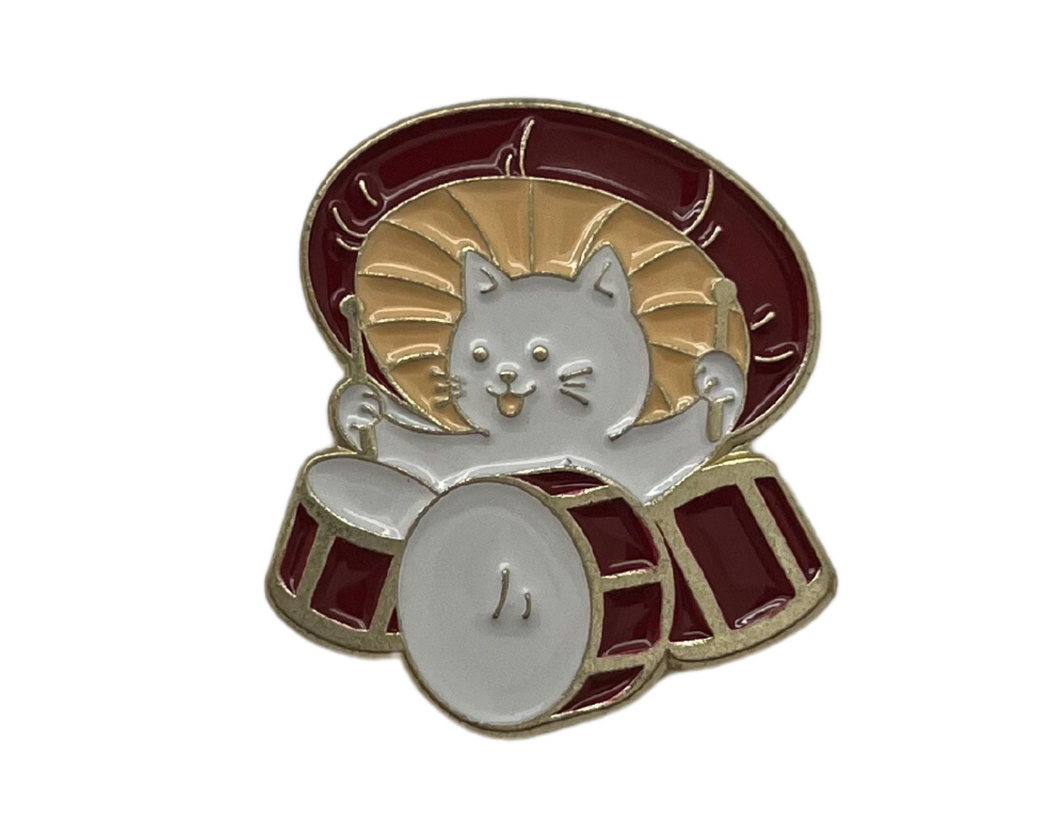 Mushroom Drum Enamel Pin