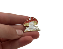 Load image into Gallery viewer, Mushroom Keyboard Enamel Pin
