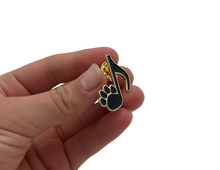 Load image into Gallery viewer, Eighth Note Paw Print Enamel Pin
