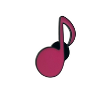 Load image into Gallery viewer, Eighth Note Pink Enamel Pin
