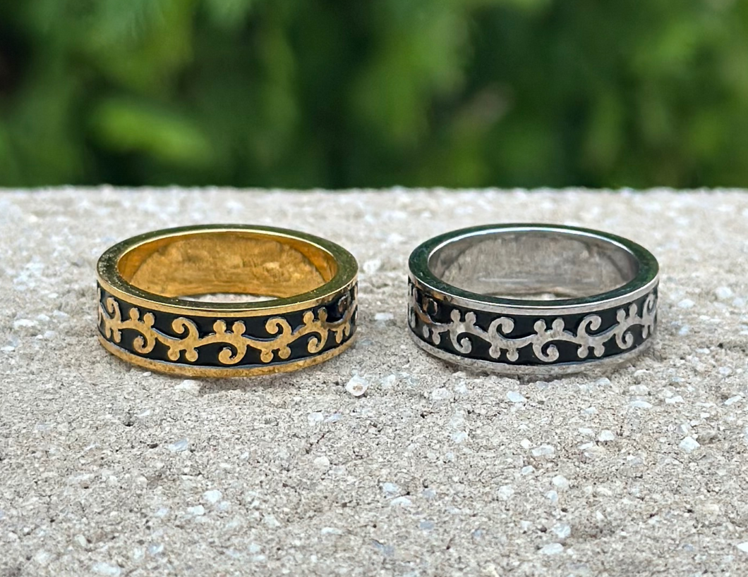 Stainless Steel Bass Clef Design Ring