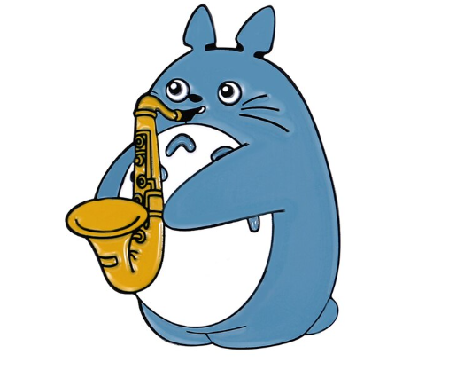 Totoro Sax Enamel Pin