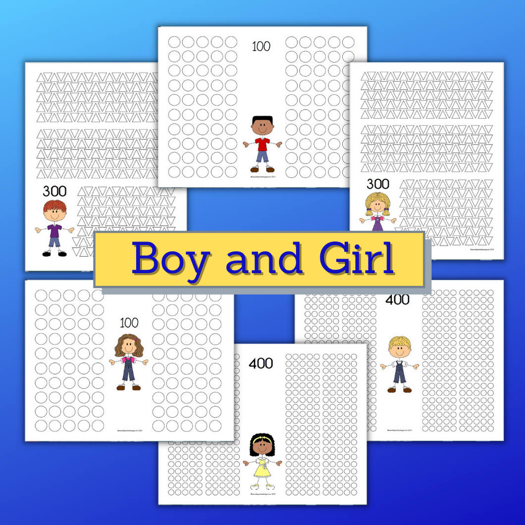 Boy and Girl 100 300 400 Bundle (Digital Download)