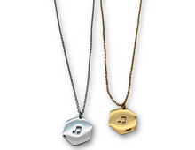 Load image into Gallery viewer, Stainless Steel Hexagon Notes Necklace
