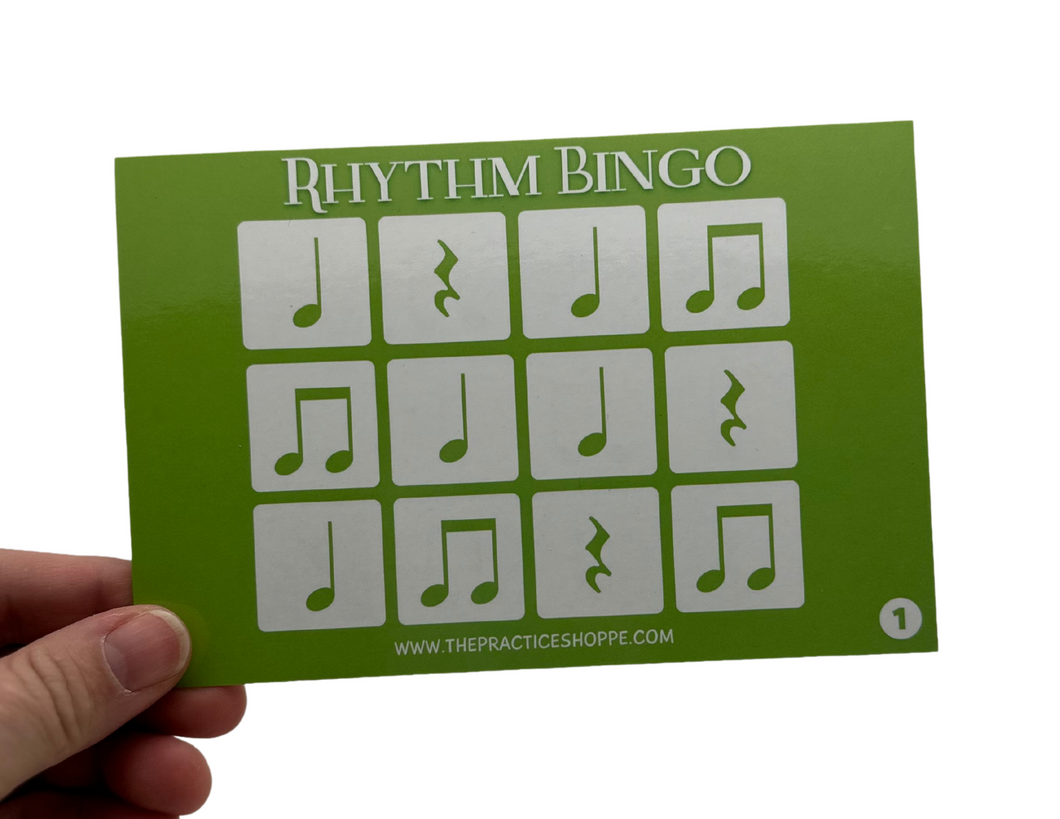Green Rhythm Bingo Game Card