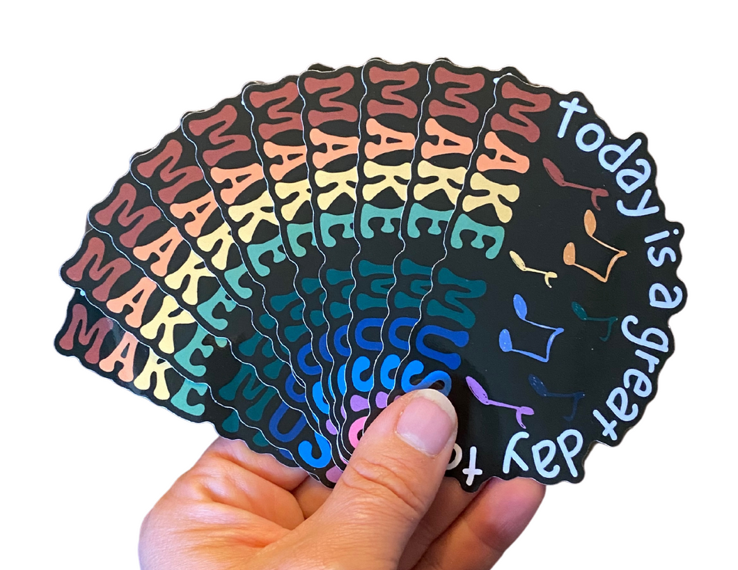 PS Set Today is a Great Day to Make Music Stickers - set of 10