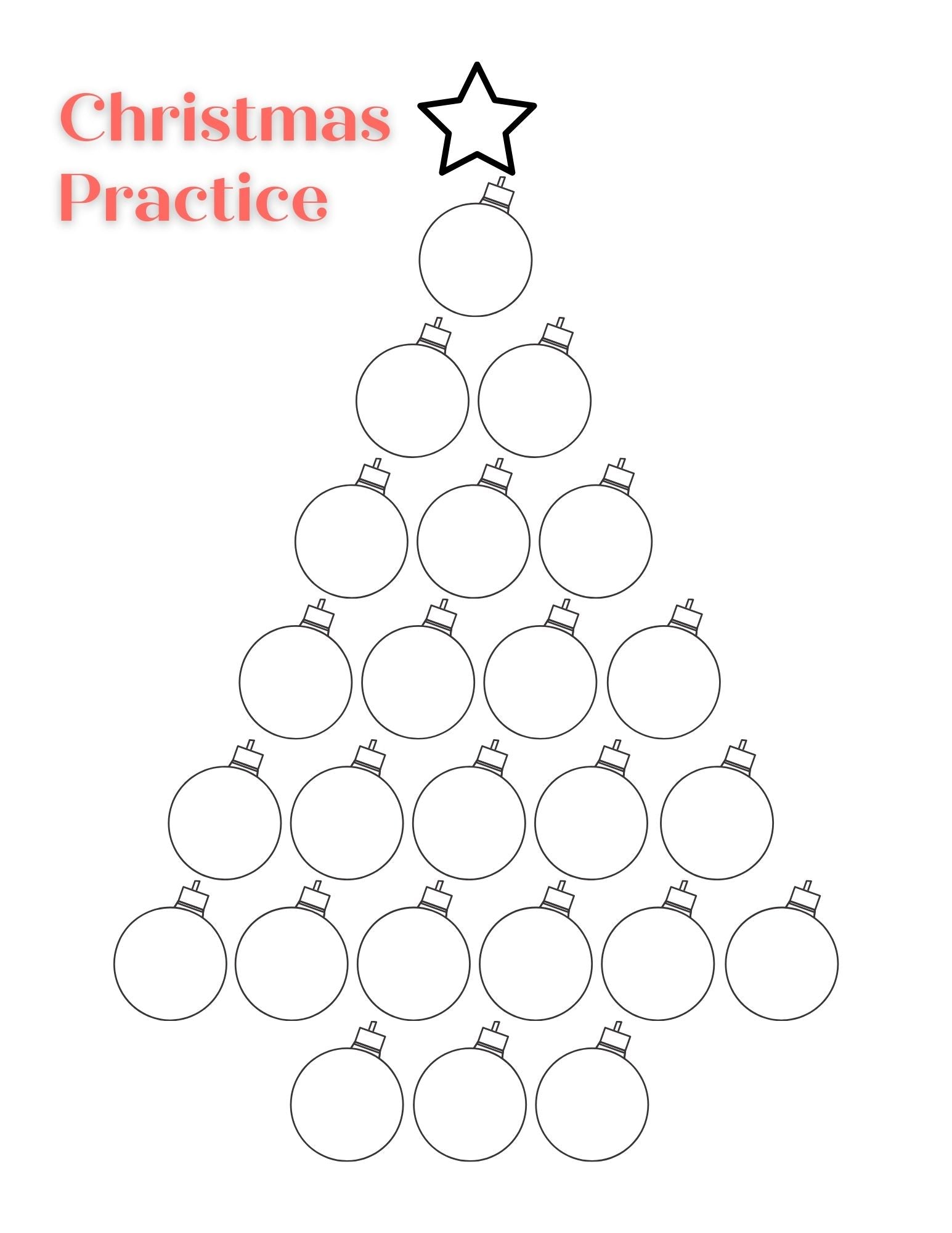 Christmas Practice Chart The Practice Shoppe