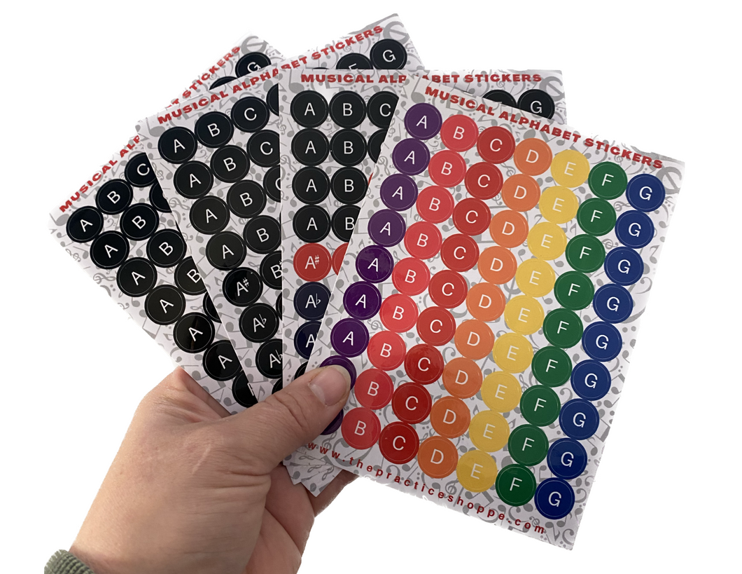 PS Sheet Musical Alphabet Stickers Sampler - set of 4