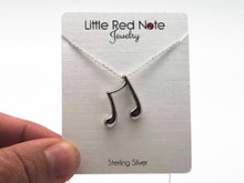 Load image into Gallery viewer, 925 Sterling Silver Eighth Note Beam Necklace
